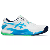 Asics Mens Gel Resolution 9 HC - White/Digital Aqua - US -10 image