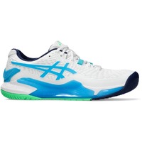 Asics Mens Gel Resolution 9 HC - White/Digital Aqua image