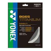 Yonex BG65 Titanium Badminton String Set - White image