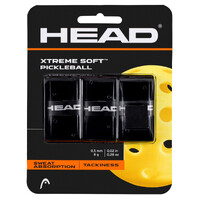 Head Xtreme Soft Pickleball Overgrips  3 Pack - Black image