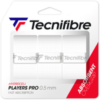 Tecnifibre Players Pro 0.5mm Overgrip 3 Pack - White image