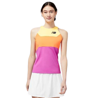 New Balance Womens Tournament Racerfront Tank - Vibrant Orange image