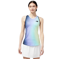 New Balance Womens Printed Tournament V-Neck Tank - Vibrant Violet image