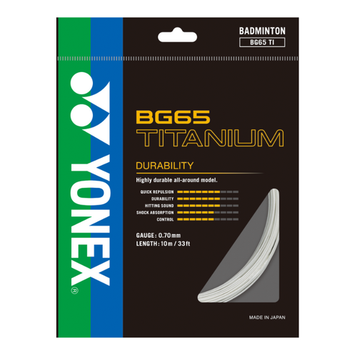 Yonex BG65 Titanium Badminton String Set - White