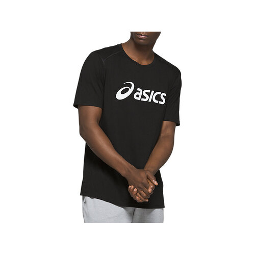 Asics Mens Triblend Training Short Sleeved Top - Black [Size : XL]