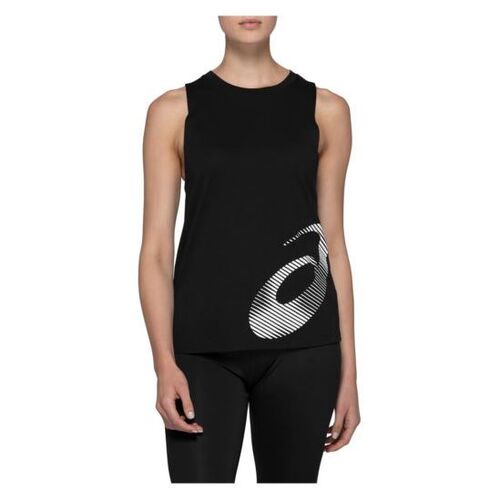 Asics Womens Core Graphic Tank - Performance Black [Size: US Large]