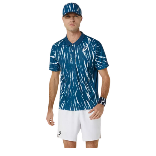 Asics Mens Game Polo Shirt - Mako Blue [Size: Small]