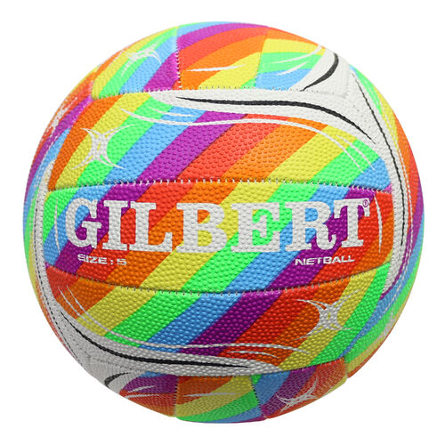 Gilbert Rainbow Supporter Netball - Size 5