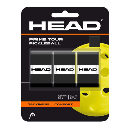 Head Prime Tour Pickleball Overgrips  3 Pack - Black