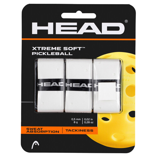 Head Xtreme Soft Pickleball Overgrips  3 Pack - White 