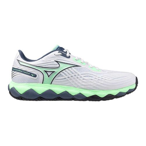 Mizuno Mens Wave Enforce Tour 2 AC - White/Mint/Indigo [Size : US - 8]