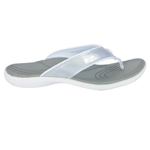 Neat Zori Orthotic Thongs White/Silver [Size: Zori 10]