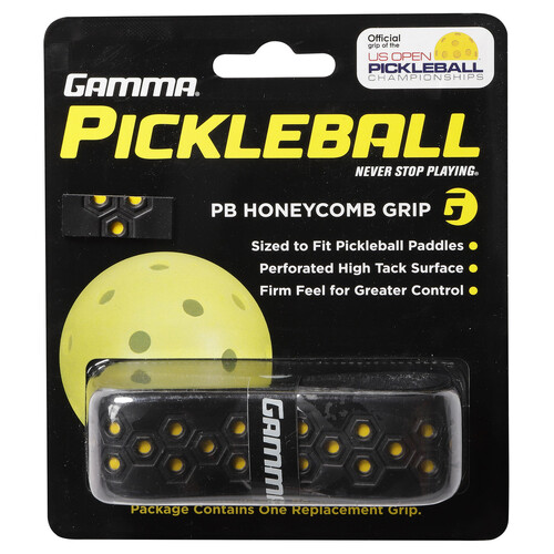 Gamma Pickleball Paddle Honeycomb Grip - Black/Yellow