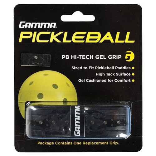 Gamma Hi-Tech Gel Pickleball Replacement Grip - Black 