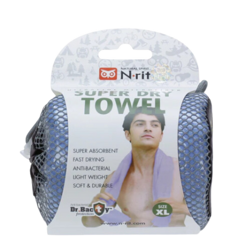 Nrit Super Dry Towel (Ultrafine Microfibre) - Grey