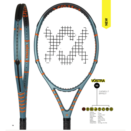 Volkl VÖSTRA 3 (270g) Tennis Racquet [Grip Size: Grip 2 - 4 1/4]