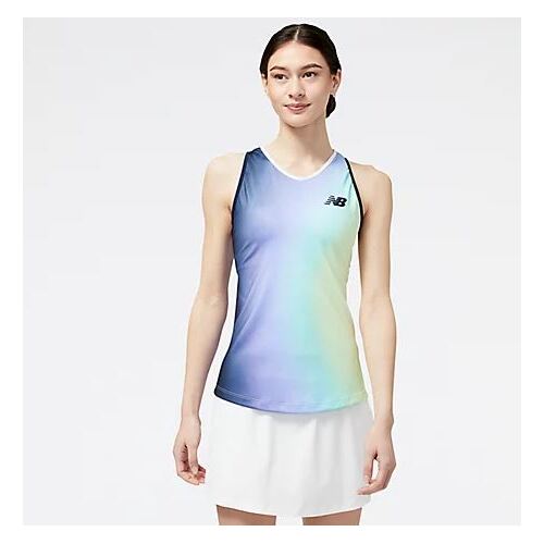 New Balance Womens Printed Tournament V-Neck Tank - Vibrant Violet [Size : US - Small]